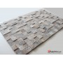 Traverten Eskitme Gümüş Duvar Taşları 5x5cm - DT1557